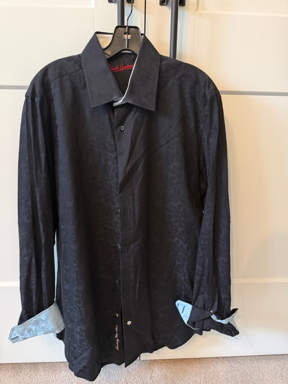 Robert Graham Black Tonal Paisley Button-Down Shirt